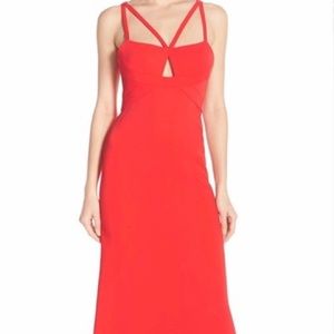 BCBGMaxAzria Kelbie Orange / Red Maxi Dress